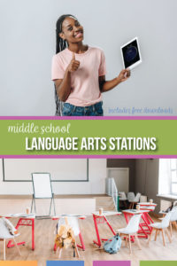 Engage middle school language arts students with station work. Middle school English grammar activities become grammar station work. ELA grammar can be interactive & connect grammar to writing. Learning stations for middle school ELA help younger students engage with grammar activities. Language arts stations help class & scaffold grammar activities. Middle school English grammar covers sentence structure, phrases, clauses, commas, punctuation use, pronoun agreement, & common grammar errors. Middle school grammar lessons can include station rotations for grammar activities.