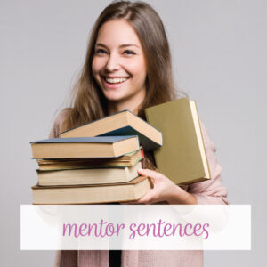 Language arts stations can include mentor sentences.