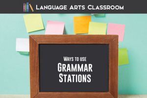Grammar stations are perfect for secondary students. Fifteen grammar stations are outlined. #GrammarLessons #GrammarStations
