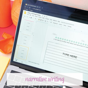 Distance learning writing can include short narrative prompts. 