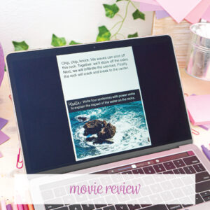 A movie review is a nice virtual writing activity. 