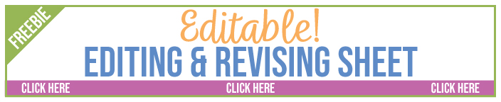 Add this revision and editing sheet to your high school writing unit. Free Editing and revising activities!