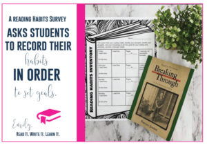 A reading habits survey will help ELA teachers grow literacy in their secondary classrooms.