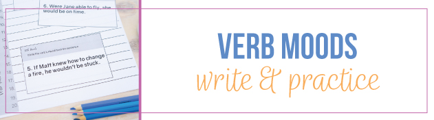 Verb moods worksheets can help with middle school grammar.