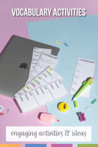Vocabulary bookmarks with a computer