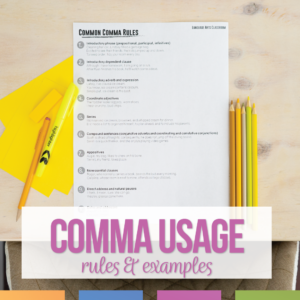 Comma use and examples