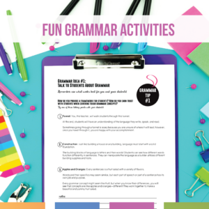 fun grammar activities