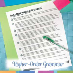 Higher order thinking for grammar activities