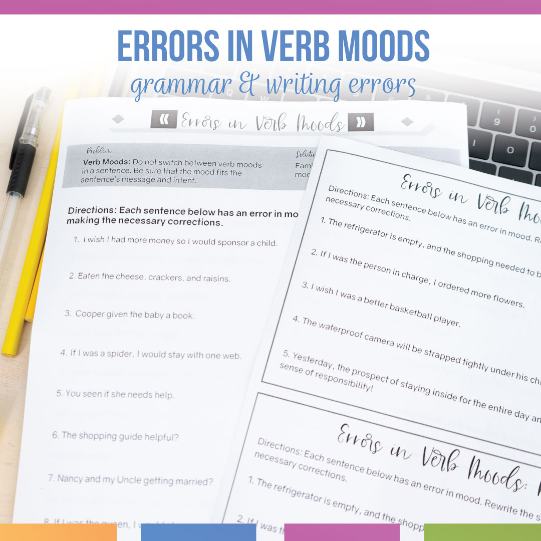 verb-mood-errors-worksheets-shift-in-verb-moods-worksheets-language-arts-classroom