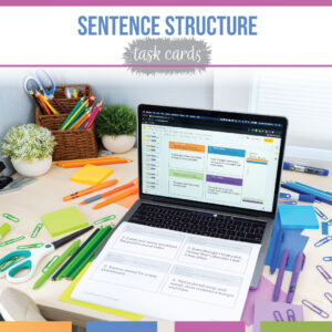 sentence structure task cards