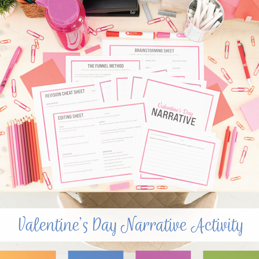 NARRATIVE writing activity for Valentine's Day