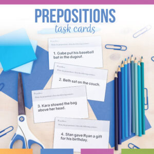 preposition task cards