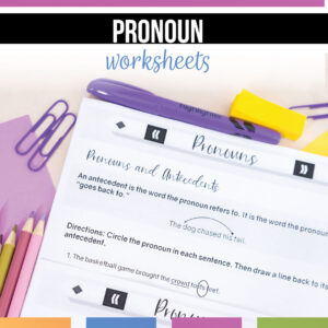 pronoun worksheets