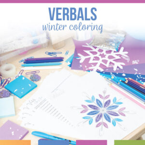 verbals winter coloring activity