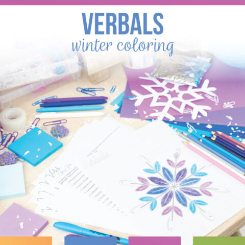 Verbals Coloring Activity for Winter | Gerunds, Participles ...