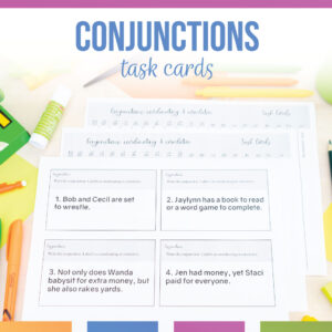conjunction task cards