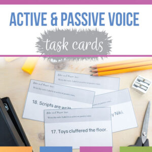active and passive voice task cards