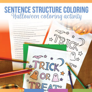 Halloween sentence structure activity