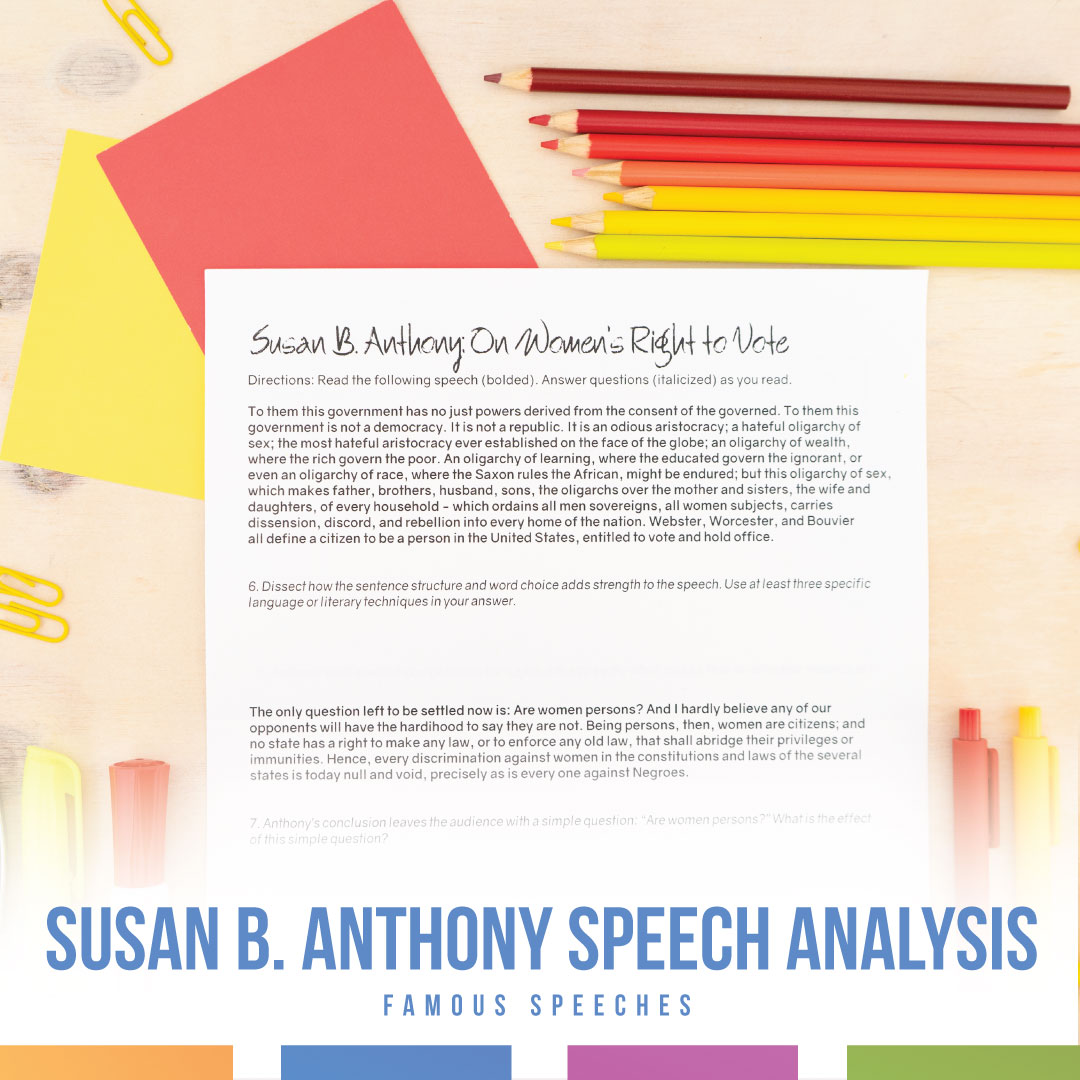 Susan B Anthony speech analysis