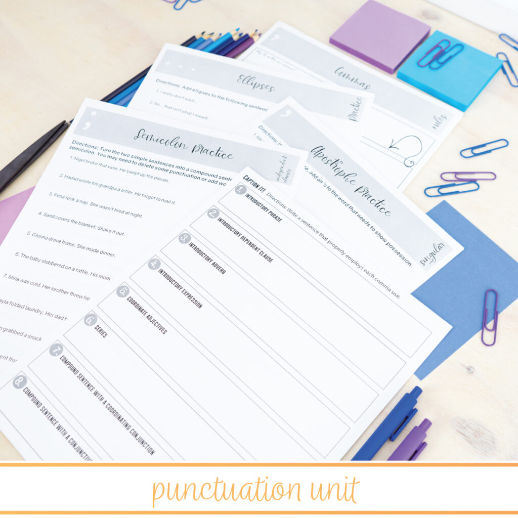 punctuation lessons pdf