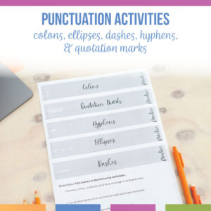 punctuation worksheets PDF