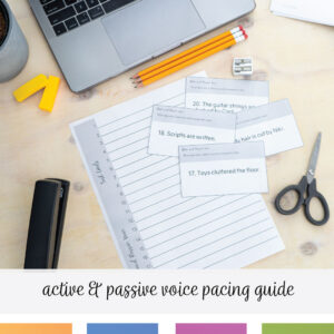 active and passive voice pacing guide